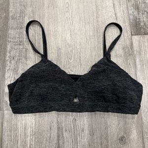 Alo Yoga Lounge Bralette Sports Bra Heather Black Gray - Med